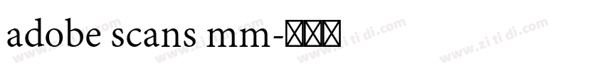 adobe scans mm字体转换